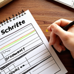 **Image Prompt:** A person happily putting a checkmark on a to-do list with only a few small tasks. In the background, a much longer, daunting list is crossed out. The scene is brightly lit and motivational, emphasizing accomplishment and ease. German text on the checklist: "Kleine Schritte, großer Erfolg!" (Small Steps, Big Success!). The setting is a cozy home office in Germany.